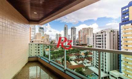 Apartamento com 3 dormitórios para alugar, 180 m² por R$ 10.800,02/mês - Boqueirão - Santos/SP