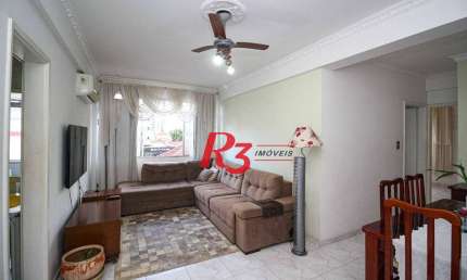 Apartamento para alugar, 77 m² por R$ 4.400,00/mês - Boqueirão - Santos/SP