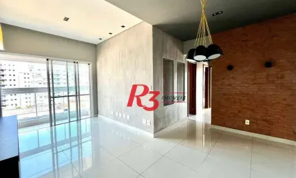 Apartamento com 3 dormitórios à venda, 100 m² por R$ 1.300.000,00 - Boqueirão - Santos/SP
