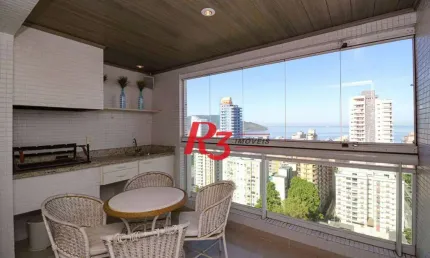 Apartamento à venda, 232 m² por r$ 3.800.000,00 - embaré - santos/sp