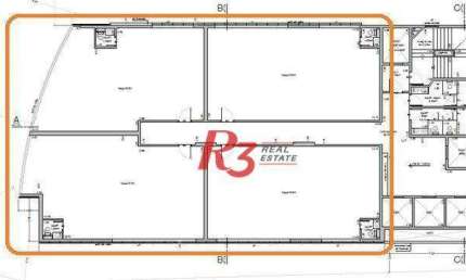 Andar Corporativo para alugar, 492 m² por R$ 38.431,26/mês - Vila Matias - Santos/SP