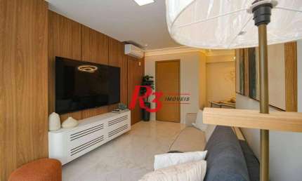 Apartamento com 3 dormitórios à venda, 101 m² por R$ 2.200.000,00 - Gonzaga - Santos/SP