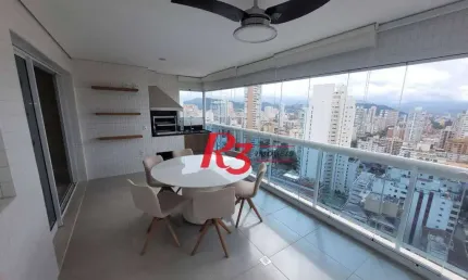 Apartamento com 3 dormitórios à venda, 143 m² por R$ 2.250.000,00 - Boqueirão - Santos/SP