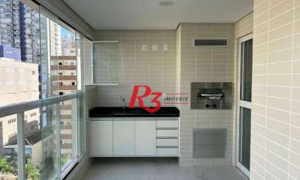 Apartamento com 2 dormitórios para alugar, 87 m² por R$ 7.500,00/mês - Gonzaga - Santos/SP