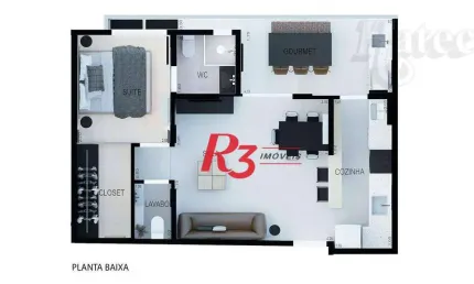 Apartamento à venda, 54 m² por R$ 675.000,00 - Boqueirão - Santos/SP