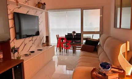 Apartamento com 3 dormitórios à venda, 101 m² por R$ 2.000.000,00 - Gonzaga - Santos/SP