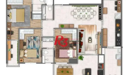 Apartamento à venda, 116 m² por r$ 1.755.000,00 - gonzaga - santos/sp