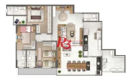 Apartamento à venda, 126 m² por R$ 2.130.000,00 - Ponta da Praia - Santos/SP