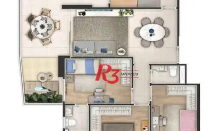 Apartamento à venda, 108 m² por r$ 1.602.000,00 - josé menino - santos/sp