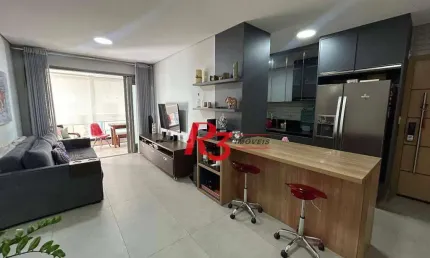 Apartamento com 2 dormitórios à venda, 88 m² por r$ 1.099.000,00 - aparecida - santos/sp