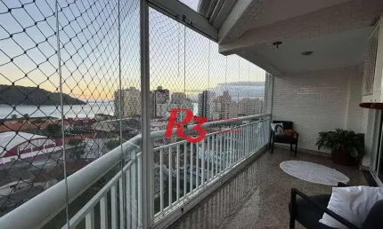 *ACEITA PERMUTA* Apartamento com 4 suítes com varanda e vista mar, 240 m² por R$ 2.200.000 - Ponta da Praia - Santos/SP