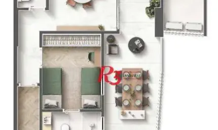 Apartamento à venda, 96 m² por R$ 1.445.000,00 - Embaré - Santos/SP