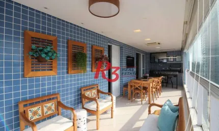 Apartamento com 3 dormitórios à venda, 136 m² por R$ 2.150.000,00 - Aparecida - Santos/SP
