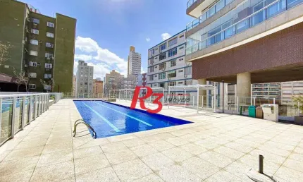 Apartamento com 2 dormitórios para alugar, 75 m² por r$ 7.000,00/mês - pompéia - santos/sp