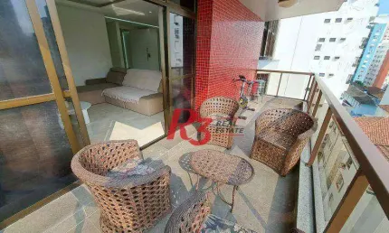 Apartamento com 3 dormitórios à venda, 183 m² por R$ 1.700.000,00 - Pompéia - Santos/SP