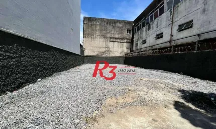 Terreno para alugar, 160 m² por R$ 10.572,79/mês - Macuco - Santos/SP