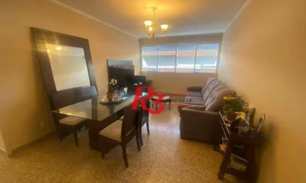 Apartamento com 2 dormitórios à venda, 98 m² por r$ 580.000,00 - gonzaga - santos/sp