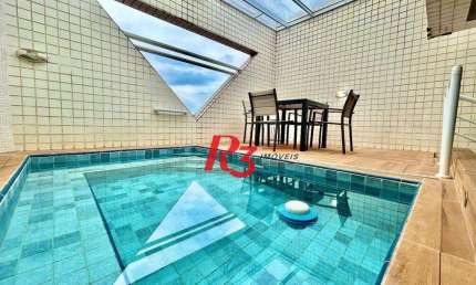 Cobertura com 3 dormitórios à venda, 137 m² por R$ 1.100.000,00 - Campo Grande - Santos/SP