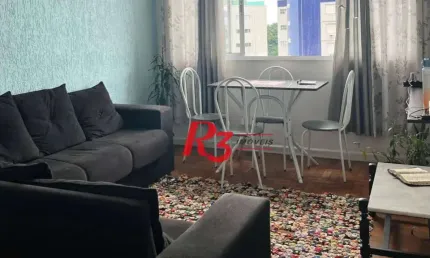 Apartamento com 1 dormitório à venda, 60 m² por r$ 310.000,00 - pompéia - santos/sp