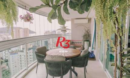 Apartamento com 3 dormitórios para alugar, 165 m² por R$ 21.800,00/mês - Ponta da Praia - Santos/SP