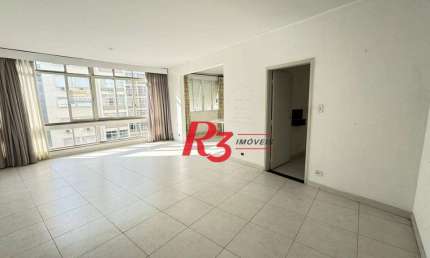 Apartamento com 3 dormitórios para alugar, 140 m² por R$ 5.094,07/mês - Gonzaga - Santos/SP