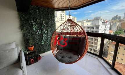 Cobertura com 4 dormitórios à venda, 198 m² por R$ 1.900.000,00 - Aparecida - Santos/SP