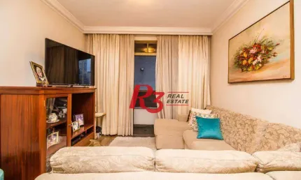 Apartamento com 2 dormitórios à venda, 101 m² por r$ 850.000,00 - embaré - santos/sp