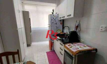 Apartamento com 1 dormitório para alugar, 46 m² por R$ 3.000,00/mês - Aparecida - Santos/SP