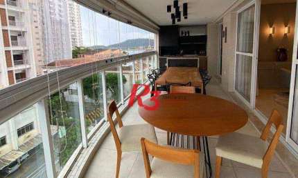 Apartamento com 4 dormitórios à venda, 186 m² por R$ 2.200.000,00 - Ponta da Praia - Santos/SP
