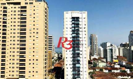 Apartamento com 3 dormitórios para alugar, 102 m² por R$ 8.000,00/mês - Aparecida - Santos/SP