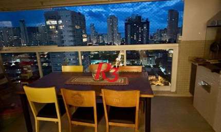 Apartamento com 3 dormitórios à venda, 131 m² por R$ 1.980.000,00 - Embaré - Santos/SP