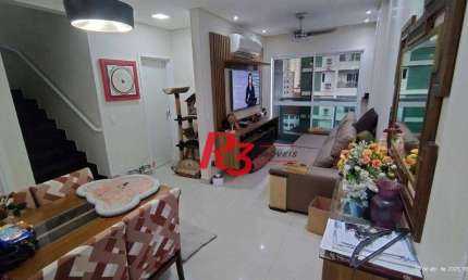 Cobertura com 2 dormitórios à venda, 109 m² por R$ 945.000,00 - Marapé - Santos/SP