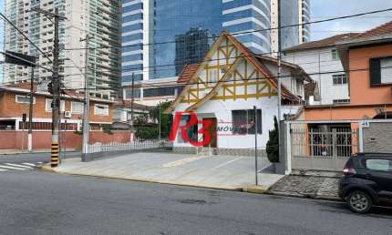 Casa comercial para alugar na Rua Guaibê, 43, Aparecida, Santos