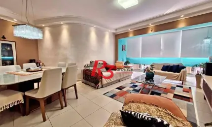 Apartamento com 3 dormitórios à venda, 187 m² por R$ 1.350.000,00 - Gonzaga - Santos/SP