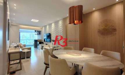 Apartamento com 3 dormitórios para alugar, 104 m² por R$ 14.500,00/mês - Gonzaga - Santos/SP