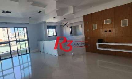 Apartamento com 3 dormitórios para alugar, 133 m² por R$ 9.800,02/mês - Boqueirão - Santos/SP