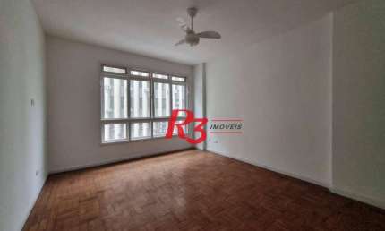 Apartamento com 2 dormitórios para alugar, 90 m² por R$ 5.100,02/mês - Gonzaga - Santos/SP