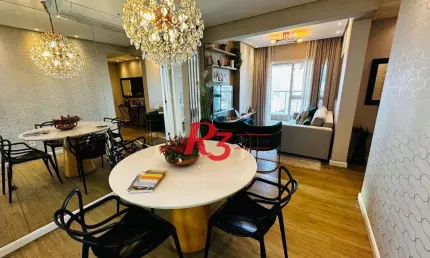 Apartamento com 2 dormitórios à venda, 114 m² por r$ 789.000,00 - embaré - santos/sp