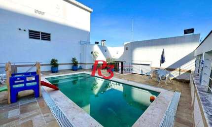 Cobertura com piscina e 4 dormitórios para alugar, 746 m² por R$ 20.000/mês - Gonzaga - Santos/SP