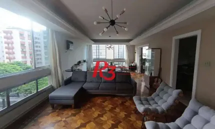 Apartamento com 4 dormitórios à venda, 300 m² por r$ 1.000.000,00 - gonzaga - santos/sp