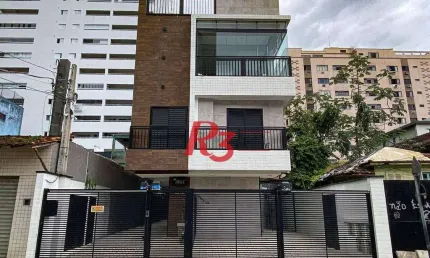 Sobrado com 2 dormitórios, 98 m² - venda por R$ 690.000,00 ou aluguel por R$ 5.500,00/mês - Marapé - Santos/SP