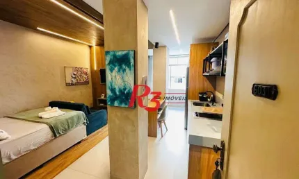 Studio com 1 dormitório para alugar, 35 m² por R$ 4.500,02/mês - Ponta da Praia - Santos/SP