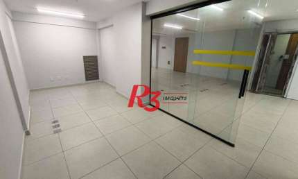 Sala comercial para alugar na Avenida Senador Pinheiro Machado, 30, Marapé, Santos