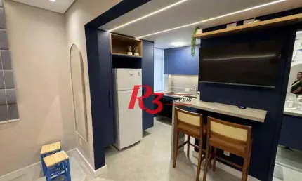 Apartamento com 1 dormitório à venda, 28 m² por r$ 510.000,00 - josé menino - santos/sp