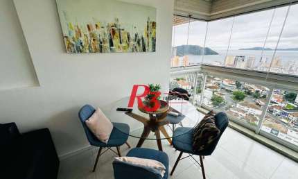 Apartamento com 1 dormitório para alugar, 48 m² por R$ 5.000,02/mês - Ponta da Praia - Santos/SP
