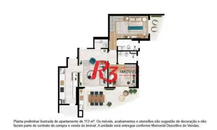 Apartamento com 2 dormitórios à venda, 113 m² por R$ 1.530.000,00 - Ponta da Praia - Santos/SP