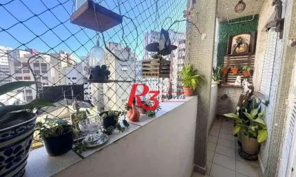 Apartamento com 2 dormitórios à venda, 68 m² por r$ 300.000,00 - josé menino - santos/sp