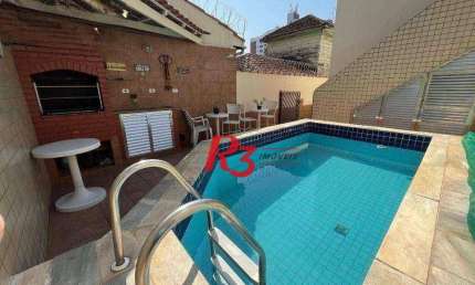 Casa com 4 dormitórios à venda, 173 m² por R$ 1.400.000,00 - Campo Grande - Santos/SP