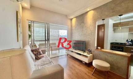 Apartamento com 1 dormitório à venda, 55 m² por R$ 620.000,00 - Boqueirão - Santos/SP