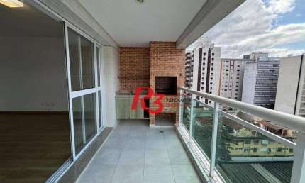 Apartamento com 2 dormitórios para alugar, 109 m² por R$ 6.500,00/mês - Gonzaga - Santos/SP